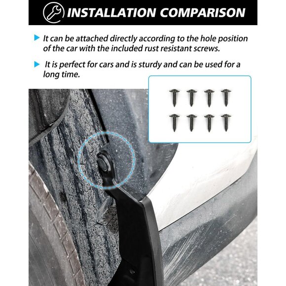 Custom Fit for Mud Flaps Toyota 2025 2024 2023 2022 2021 2020 2019 Splash Guards - Picture 6 of 7